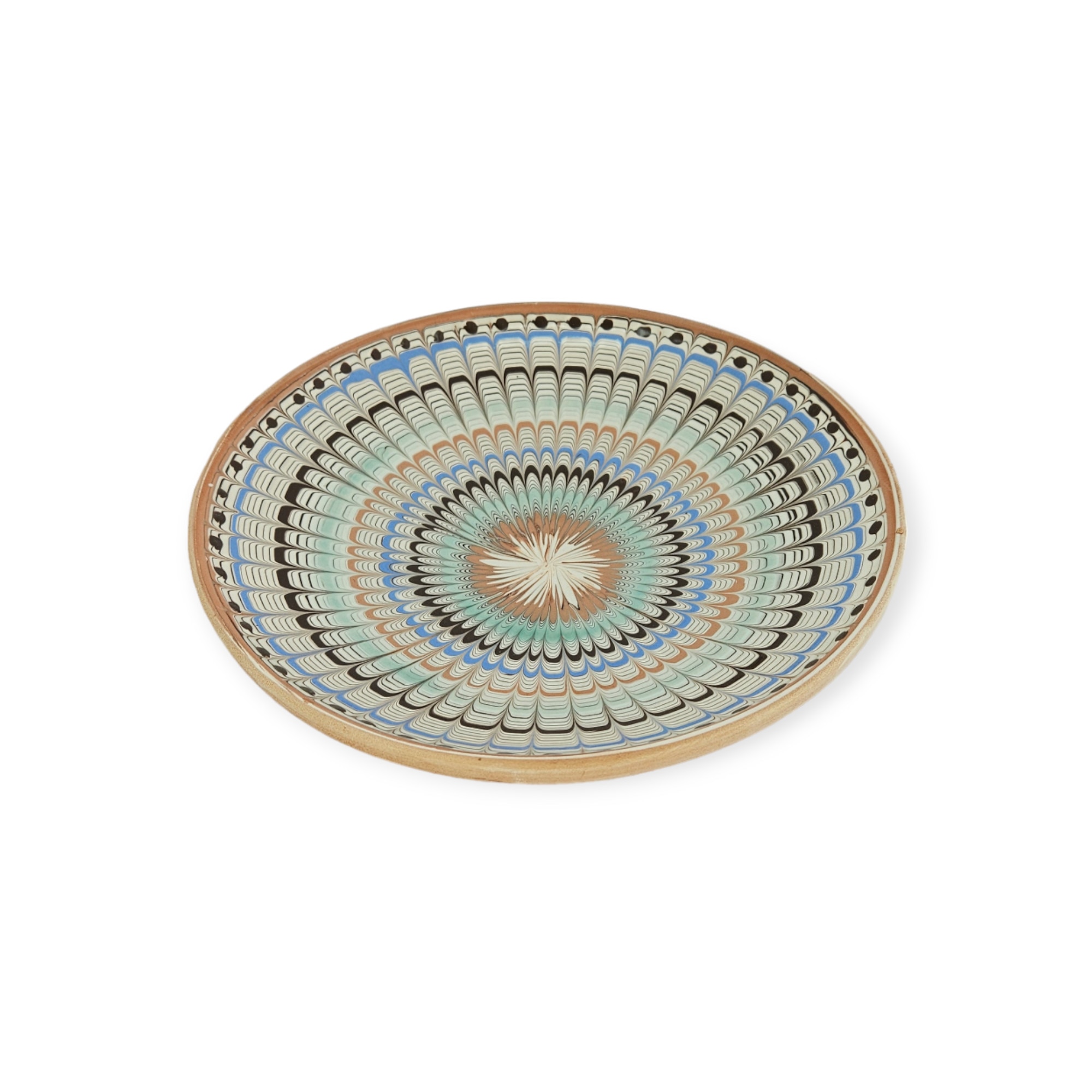 Farfurie Traditionala 19-22 cm model Coadă de Păun culoare Multicolora