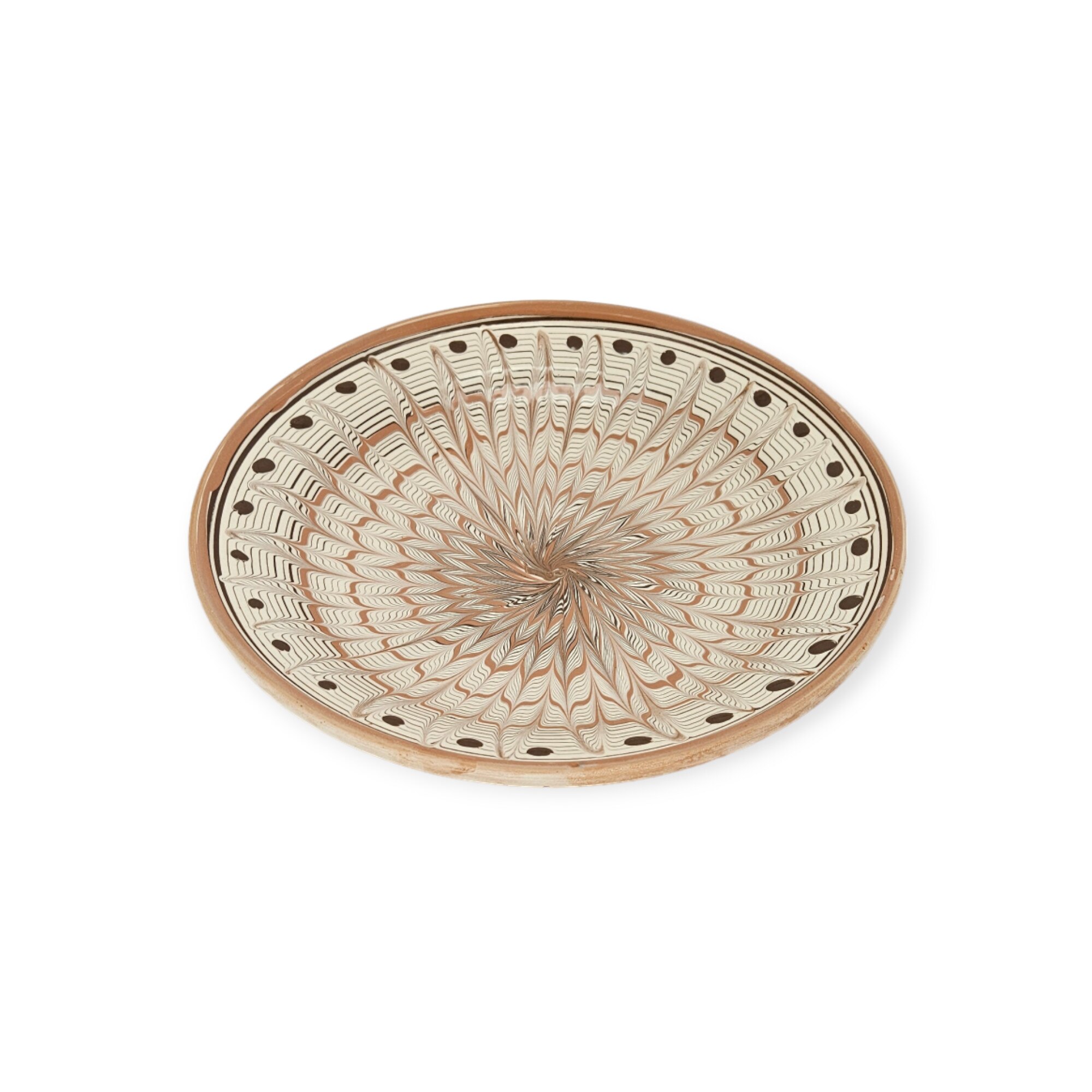 Farfurie CERAMICA DE HOREZU model Spic, ceramică, rou, 24cm