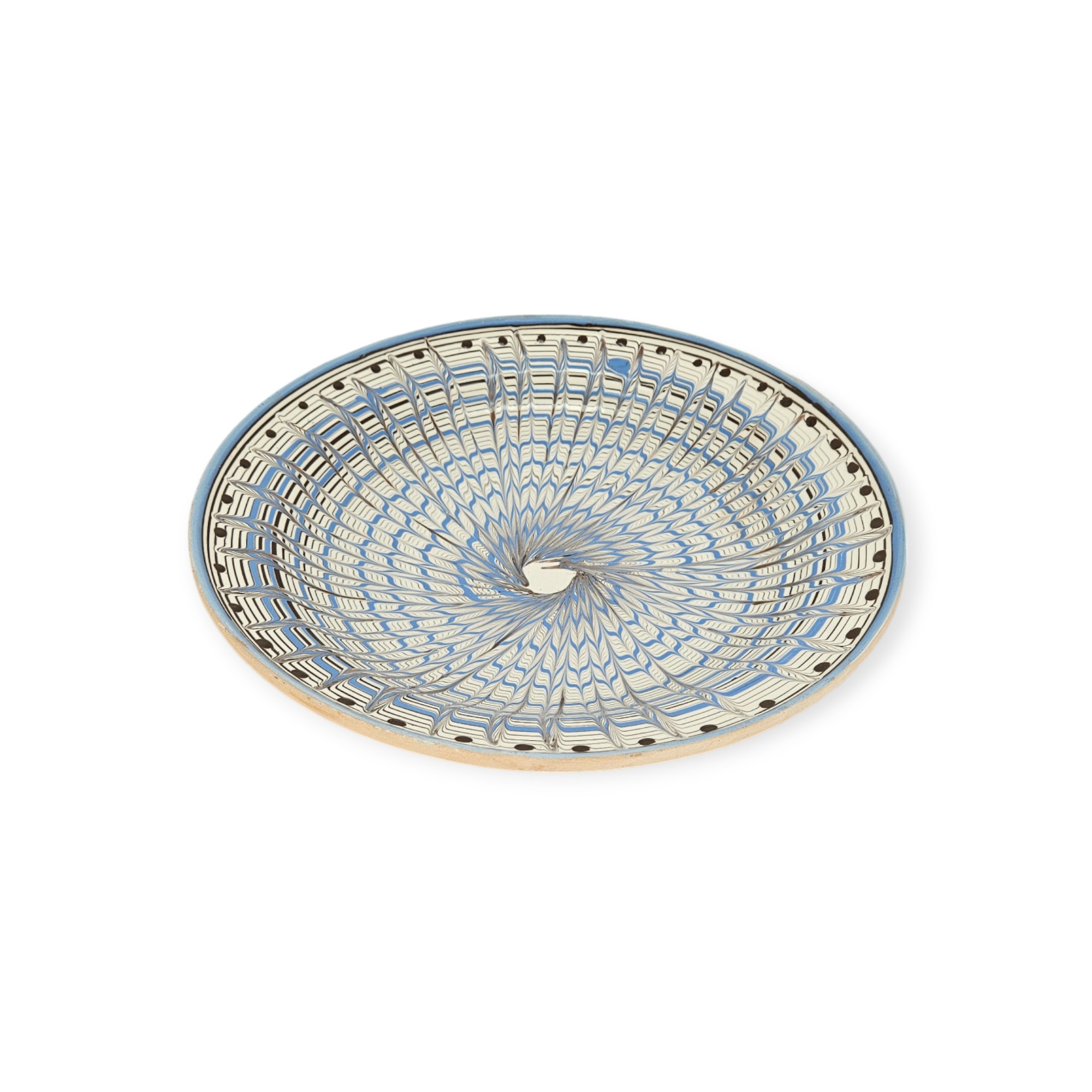 Farfurie CERAMICA DE HOREZU model Spic, albastru, ceramică