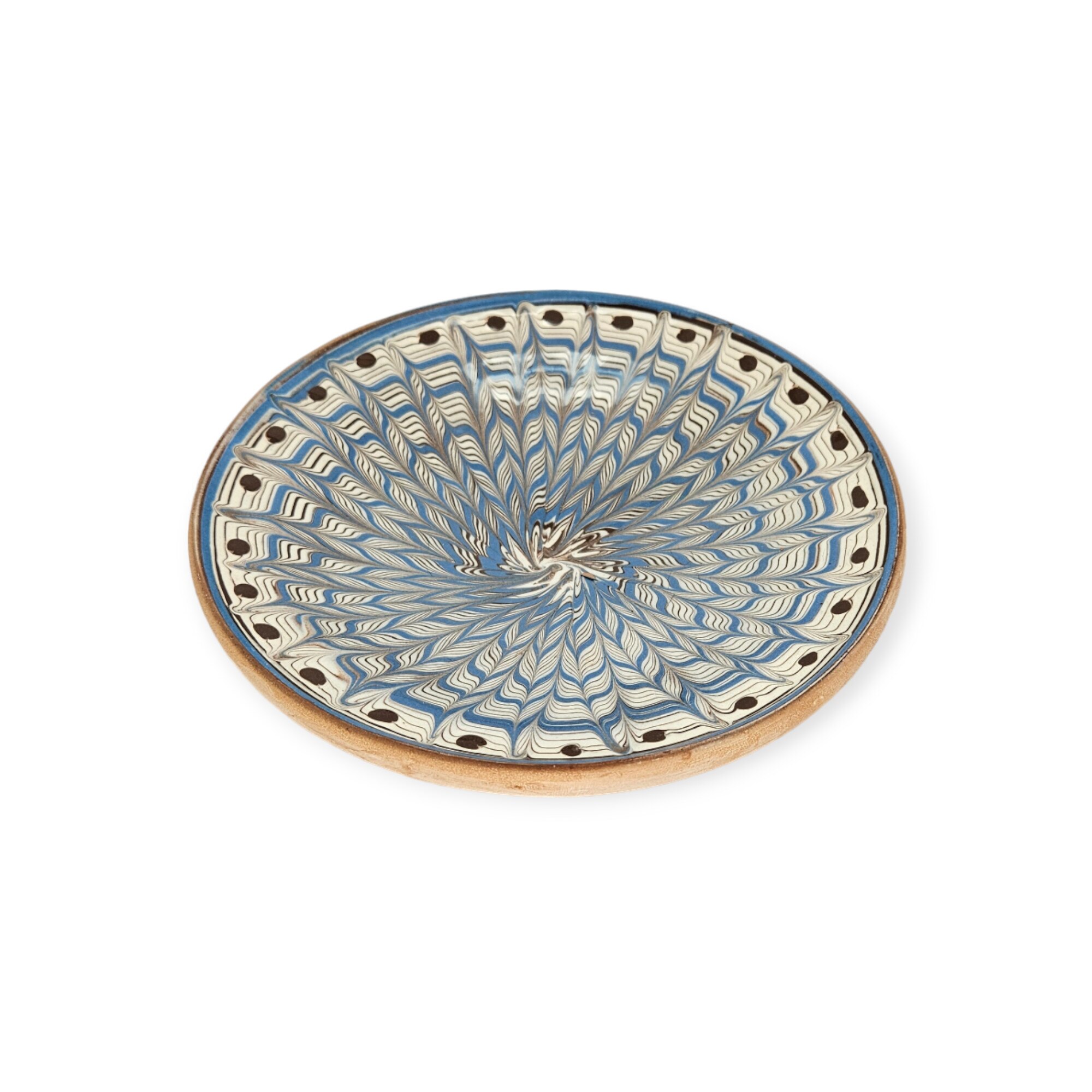 Farfurie CERAMICA DE HOREZU model Spic albastru 19cm